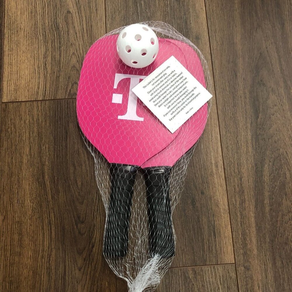 T-Mobile Pickleball Racquet Paddle and Ball Set - Pink - Pickle Ball Promotion